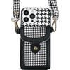 Atlant Vital Atlant Custodia a portafoglio compatibile con iPhone in pelle porta carte di credito Crossbody Strap per donne chiusura antiurto custodia iPhone 13 Pro max