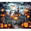 Ci-Fotto Sfondo di Halloween, 1,5x2m Fotografia Sfondi Halloween Decorazione per Feste Sfondo Zucca e Foreste, Sfondi Studio Fotografico Adatto Fotografia per Bambini