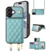 OCASE Cover Portafoglio per iPhone 17 (6,1 Pollici) Verde | Non Rimovibile Custodia in Pelle con Cerniera, Porta Carte con Blocco RFID, Tra Collo Regolabile Rimovibile, Antiurto Cover