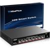 GigaPlus Switch Ethernet a 8 porte 10 Gb non gestito, porte 8X 10Gbe Base-T, switch di rete GiGaPlus 10G per NAS da 10 Gbps, PC, router WiFi7, adattatore/NIC da 10 Gbps. Desktop/montaggio su rack da 19 pollici