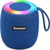 MONTY SOUL Altoparlante Bluetooth Portatile 5W con Luci RGB, Speaker Wireless IPX4, Subwoofer Integrato, Microfono Vivavoce, USB, TF Card, Compatibile con iPhone, Android e PC (SH-309) (Blu)