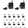 FST FLYSOUNDTECH Di guida turistica wireless di alta qualità per guida turistica Wireless Tour Guide System (2 Transmitter + 10 Receivers)