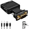 Eltichorix Adattatore da HDMI a VGA, convertitore 1080P con cavo audio da 3,5 mm