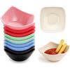 Mispudin Set di 12 Ciotole per Salsa di Soia Plastica 100ml, Infrangibile Colorato Ciotoline per Salse, Mini Ciotola per Sushi, Spezie, Salse, Snack, Feste, Lavabile in Lavastoviglie e Microonde