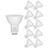 LUTW Lampadine GU10 LED 5W = 40W 500LM Bianco Caldo 3000K 10 Pezzi | Faretti LED GU10, Lampadina LED Risparmio Energetico, Angolo del Fascio 100°, Non Dimmerabile, Senza Sfarfallamento, CRI 80