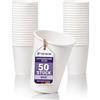 Inoverse 50 bicchieri di carta usa e getta Coffee to Go - 200 ml, colore bianco, tazza da caffè da go, bicchieri da caffè da 8 oz per tè, bicchieri usa e getta, bicchieri di carta, tazze da caffè da