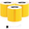 Zawaer Filtro a cartuccia compatibile, 3 filtri per aspirapolvere Kärcher, cartucce filtro compatibile con Kärcher WD3, WD2, WD1, MV3, MV2, A, K, KNT, NT, SE, VC 3P kit di estensione di ricambio da