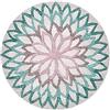 Nicole Knupfer, tappeto a mandala, rotondo, vintage, bohémien, lavabile, decorazione per il soggiorno, la camera da letto, il bagno, la cucina, la spiaggia (A2, 60 x 60 cm)