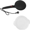 AUNMAS Macchina in Crepe Elettrica, 600 W 21 Cm a Prova di Controllo Automatico Controllo della Temperatura per Pancake Manico Lungo Padella Piatta Piatta Rotonda per Crepes (Spina