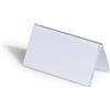 Durable 805119 Segnaposto da Tavolo, Leggibile da Entrambi i Lati, 52/104 x 100 mm, Confezione da 25 Pezzi, Trasparente