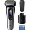 Braun Nevo 11000CC Rasoio Elettrico con Tecnologia AeroTouch e Sistema di Pulizia 7-in-1, Argento