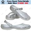 Crocs Classic Tinted Metallic Ballet Silver 214282-040 taglia unisex