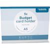 EUROPEL Budget - Portacarte a T A5 orizzontale da 1,5 mm, in acrilico trasparente per cartellini dei prezzi, menu, informazioni e display