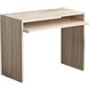 milani home - scrivania moderna 90 x 45 x 74 cm con porta tastiera, effetto legno, per studio e ufficio