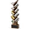 COSTWAY Libreria ad Albero in Legno, Scaffale a 10 Ripiani con Cassetto, Portaoggetti Autoportante per Soggiorno, Studio e Ufficio, 38 x 20 x 150 cm (Marrone)
