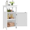 Yaheetech Mobile da Bagno Mobiletto a Terra Bianco Armadietto da Pavimento con Anta e Scomparto Autoportante Mobile con Ripiano Regolabile Salvaspazio 45 x 30 x 83,5 cm