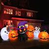 Danxilu Zucca Gonfiabile Halloween con Fantasma e Gatto 2,4 m da Esterno | Decorazioni Gonfiabili Gigante con LED Luminosa, Ideale per Esterni, Ingresso, Giardino, Feste, Cortile e Addobbi Halloween