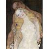 1art1 Gustav Klimt Poster Stampa Artistica su Tela Adamo ed Eva, 1918 Quadro da Parete sulla Barella | Murale XXL | Immagine 80x60 cm