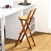 Nisorpa Sgabello da bar pieghevole, altezza seduta 75 cm, sgabello da bar pieghevole da cucina, sedia da bar portatile in legno con schienale e imbottito, per esterni, negozio, cucina, ristorante