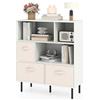 GIANTEX Libreria a 6 cubi, 3 ripiani, con 3 cesti in tessuto pieghevoli rimovibili e 2 protezioni antiribaltamento, libreria autoportante per casa e ufficio, 90 x 40 x 105 cm