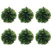 EXCEART - 6 palline di bosso artificiali da 10 cm, rotonde, per la casa, le feste di nozze, decorazione da giardino, davanti, patio, cortile, interni, esterni, verde