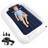 Normodic Lettino gonfiabile per bambini con pompa integrata e borsa per il trasporto, materasso ad aria per bambini per dormire, lettino da viaggio a partire dai 3 anni, bianco, morbido, sicuro, facile da