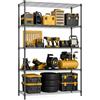 M MZG Scaffalatura a 5 ripiani, in metallo per carichi pesanti, fino a 794,5 kg, stabile scaffale per garage, cantina, officina, magazzino, ripostiglio e stanza per hobby, 40 x 115 x 178,7 cm, nero