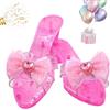 Generico 1 Paio Scarpe Da Principessa Per Bambine, Eleganti Pantofole Da Principessa Con Fioccos Decorativo, Tacchi Alti In Gelatina Per Bambine Per Cosplay E Feste