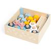 Bigjigs Toys FSC Certified Crate of Nuts And Bolts (20pc) - Eco-Friendly Nuts And Bolts Set for 3 Year Olds, Sustainable Construction Toys & Wooden Toy Tools