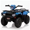 Garvee Quad Elettrico Per Bambini 12V ATV, Doppio Motore, 3-8 Anni, Blu
