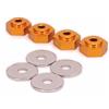 KEEDA 4 PZ 12mm Girare 17mm Cerchio in Lega di Alluminio Adattatore Esagonale per HSP 1/10 RC Car Buggy Monster Bigfoot Truck Può Utilizzare 1/8 Ruota Pneumatici (Oro)