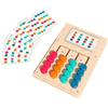 XFSRG 12 Carte Gioco di Memoria in Legno per Anziani Tavola Abbinamento Colori Giochi di Memoria a Colori con 12 Carte Giochi per Demenza in Gioco Puzzle Tessere Legno Abbinate Anziani