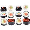 JOINPAYA Set di 12 Pezzi di Sushi Simulato Realistico in PVC per Gioco | Decorazione Cibi Finti, per Collezione e Dimostrazioni Educative, Aspetto e Texture Autentici