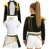 Yesmoyhe Costume per cosplay anime da ragazza, Costume da ragazza da cantante, con giacca, gilet e pantaloncini, per feste di Natale, carnevale, Halloween, per bambini