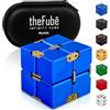 PILPOC theFube Cubo Infinito (Blu) - Cubo Antistress Adulti e Bambini in Alluminio Deluxe - Fidget Cube con Custodia Protettiva Premium - Magic Cube Ideale per Ansia, Stress, ADHD e OCD