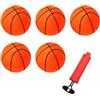 AolKee 5 mini pallacanestro da basket per bambini, in PVC ispessito, 15 cm, con pompa, per interni, esterni e piscina