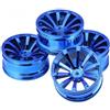 KEEDA Ruote in plastica per auto RC a 10 razze per HSP Tamiya HPI Kyosho Yokomo 1/10 auto RC stradali da turismo auto RC drift (Blu)