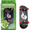SPITBOARDS Ghost 'Boo' - Tastiera professionale da 34 mm x 96 mm (completa), tavola in vero legno, Pro Trucks con dadi di bloccaggio e boccole, ruote in poliuretano professionali