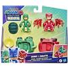 Hasbro Pj Masks Nighttime Neon Geco vs Gufetta Personaggi + Veicoli e Accessori