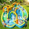 SportBob Gonfiabile per Bambini, Casa Rimbalzante con 2 Scivoli per Bambini, Parco Gonfiabile con Piscina, Area per il Tiro con Palline e Cannone d'Acqua per Giardino, Esterno e Interno