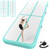 BCGA Tappetino da ginnastica gonfiabile, 3 m/4in/4,9 m/6,1 m/1,3 cm di spessore, per uso domestico, allenamento, cheerleading, yoga, acqua, con pompa, 3 m x 1 m x 10,2 cm, verde menta
