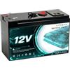 JHKJ Batteria al Litio 12V, Batteria Portatile