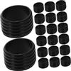 ifundom 20 Pezzi Cerchio in Silicone per Racchetta Tennis Nero, Grip | Assorbente del Sudore, Impugnatura Confortevole, per Allenamento e Campo