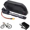 HJGHY Batteria al Litio per Bici elettrica da 36V, 48V e 52V | Batteria da 8Ah/ 10Ah/ 13Ah/ 15Ah per tubo obliquo, BMS integrato, pacco batterie al litio di ricambio