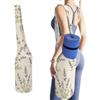 Hiseng Borsa per Tappetino da Yoga,Stampa Piante | Aperta Tote Bag in Tela Leggera, Custodia Pieghevole con Tasca Posteriore Invisibile per Fitness, Viaggi, Yoga all'Aperto