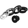 Cerlingwee Set sterzo Bici 44mm Lega Alluminio Cuscinetti, 1 Pezzo | Supporto Forcella Anteriore Diametro 28.6Mm, Componenti Per Bici Da Corsa Fixie, Nero