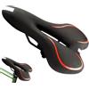 Generico Cuscino per Bicicletta Impermeabile Antiscivolo Ergonomico Ventilato Ampia | Sella Bici Morbida Imbottita in Silicone per Ciclismo Pendolarismo Lunghi Tragitti Touring Uomo Donna Bambini