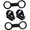 CONGARTENO Clip Snorkel in Silicone e Abs Nero per Maschera e Tubo da Immersione Set 4pezzi Compatibile con Boccaglio da Immersione Accessorio per Immersioni Subacquee Universale