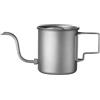 Generic Bollitore portatile in titanio 420 ml con manico | Bollitore Da Tè Borraccia Escursionismo Per Picnic Spiaggia Escursionismo Zaino Pesca Escursionismo Sopravvivenza Cucina