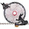 Generico Gruppo MTB A 9 velocità Cassetta Cambio Deragliatore Posteriore Catena HG Hub System Parti di Biciclette(9S 46T Silver Set)